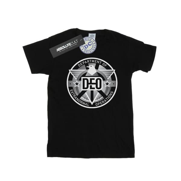 DC Comics Dam/Tjej Supergirl TV Series Deo Crest Boyfriend T-shirt i bomull