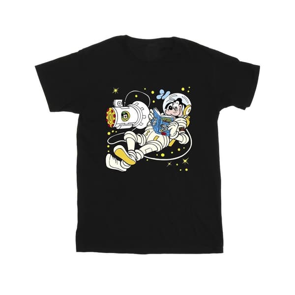 Disney T-shirt i bomull för flickor - Goofy Reading In Space