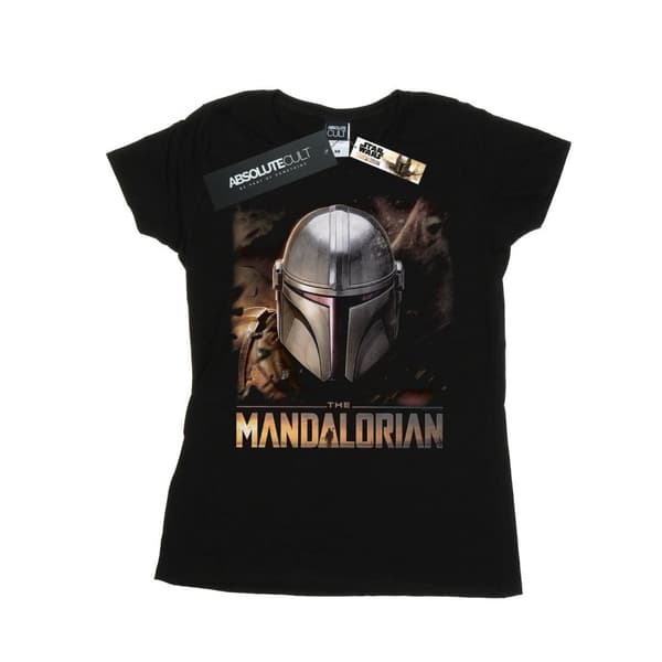 Star Wars Dam/Tjej - The Mandalorian Helmet - Bomulls-T-shirt Black M