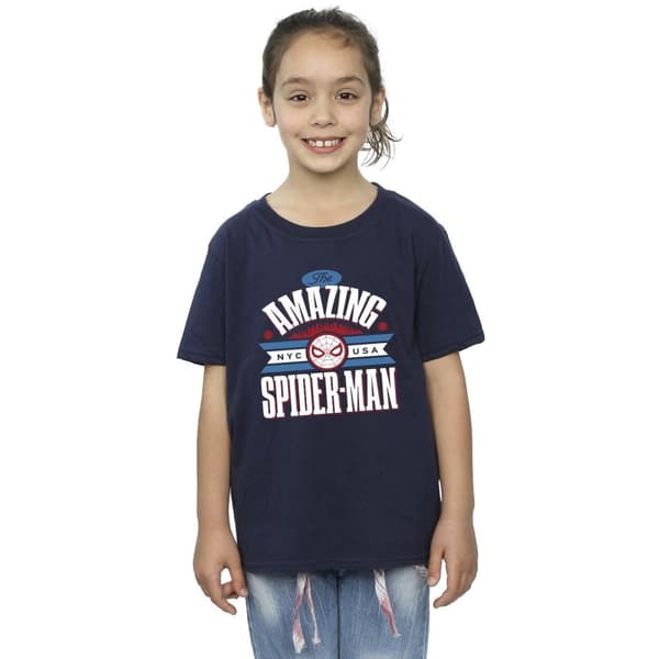 Marvel Spider-Man NYC Amazing T-shirt i bomull för flickor