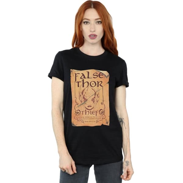 Marvel Womens/Ladies The Mighty Thor False Thor Poster Cotton Boyfriend T-Shirt
