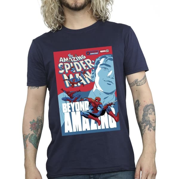 Marvel Spider-Man Beyond Amazing Cover T-shirt för herrar