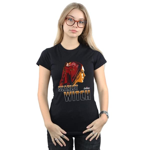 Marvel Womens/Ladies Avengers Infinity War Scarlet Witch Character Cotton T-Shirt