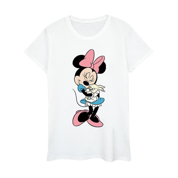 Disney Womens/Ladies Minnie Bunny Hug Cotton T-Shirt White S