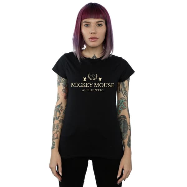 Disney Womens/Ladies Mickey Mouse Authentic Cotton T-Shirt