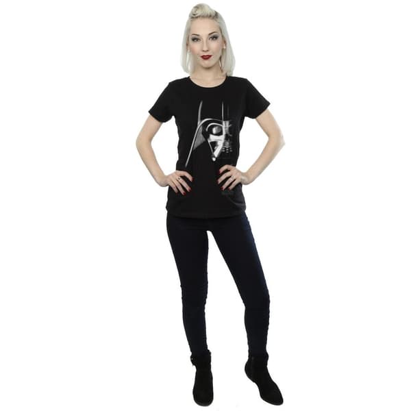 Star Wars Dam/Tjej - Darth Vader Face - Bomulls-T-shirt