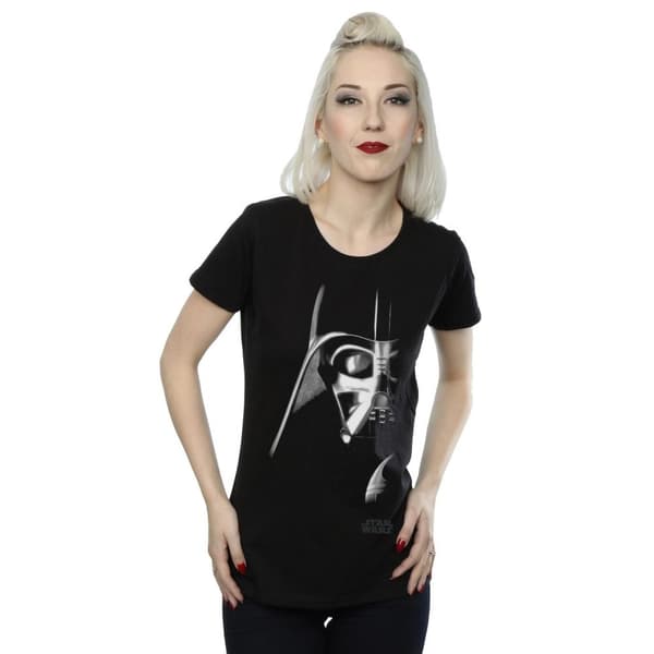 Star Wars Dam/Tjej - Darth Vader Face - Bomulls-T-shirt
