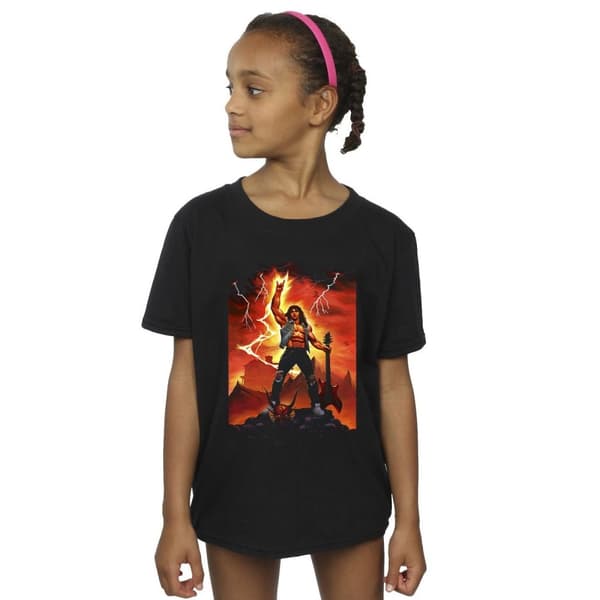 Netflix Stranger Things Hell Guitar T-shirt i bomull för flickor