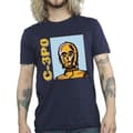 Miniatyrbild 3 av 4: Star Wars C3PO Line Art T-shirt för herrar