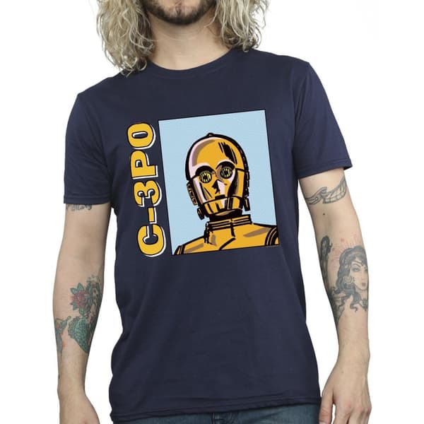 Star Wars C3PO Line Art T-shirt för herrar