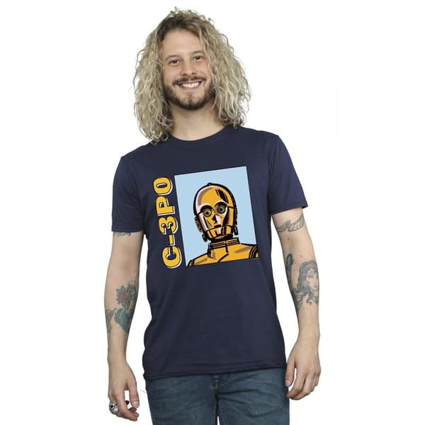 Star Wars C3PO Line Art T-shirt för herrar