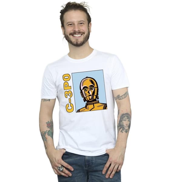 Star Wars C3PO Line Art T-shirt för herrar