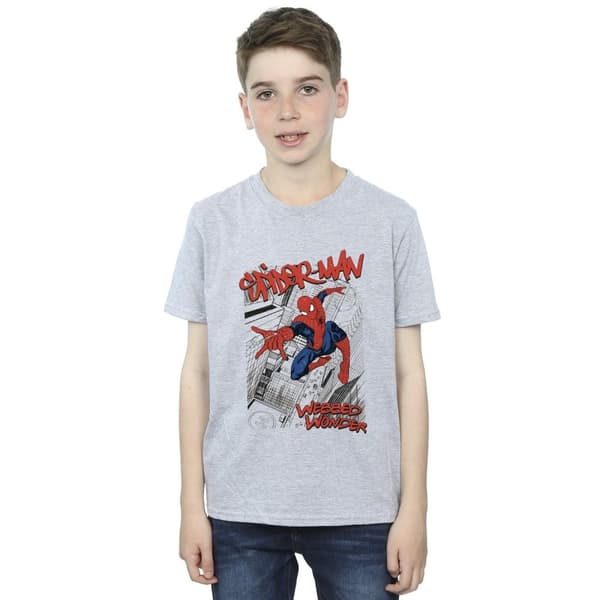 Marvel Boys Spider-Man Sketch City T-Shirt