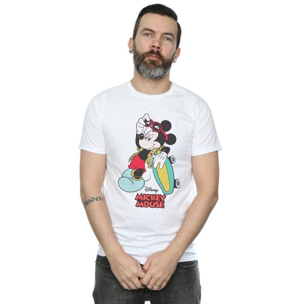 Disney Mens Mickey Mouse Skate Dude T-Shirt