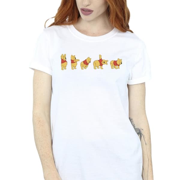 Disney Womens/Ladies Winnie The Pooh Stretching Cotton Boyfriend T-Shirt