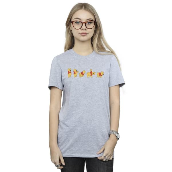 Disney Womens/Ladies Winnie The Pooh Stretching Cotton Boyfriend T-Shirt