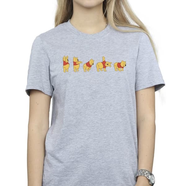 Disney Womens/Ladies Winnie The Pooh Stretching Cotton Boyfriend T-Shirt