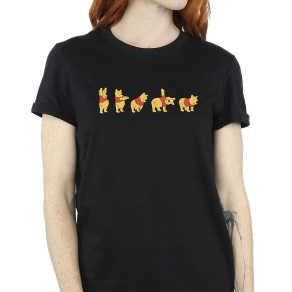 Disney Womens/Ladies Winnie The Pooh Stretching Cotton Boyfriend T-Shirt