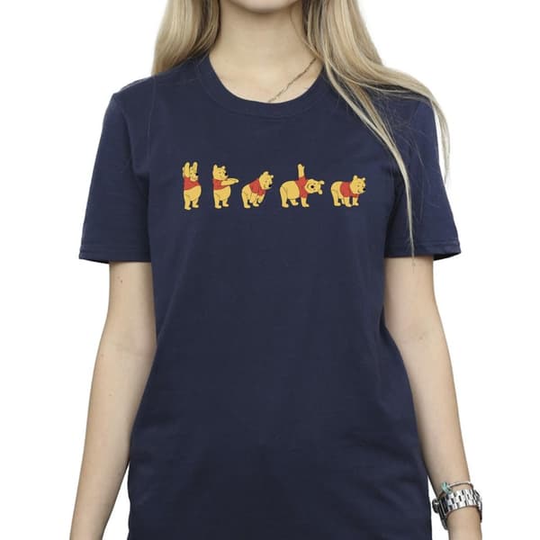 Disney Womens/Ladies Winnie The Pooh Stretching Cotton Boyfriend T-Shirt