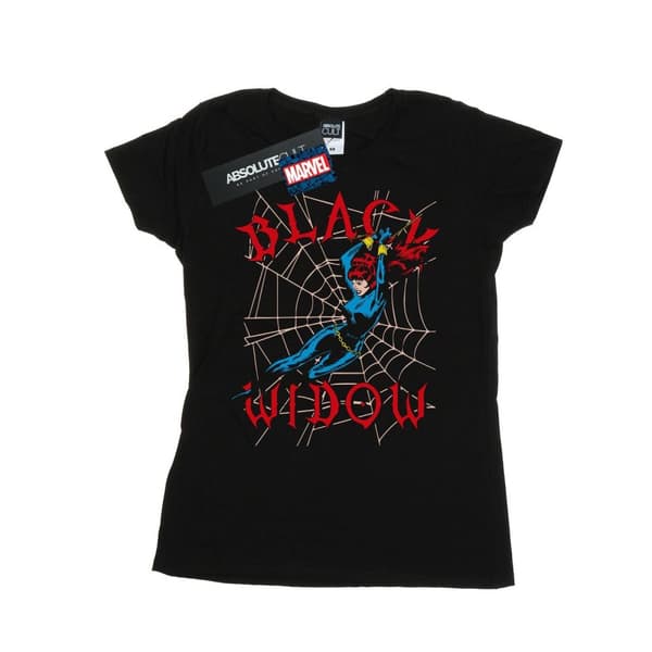 Marvel Black Widow Web - bomulls-T-shirt för kvinnor/damer