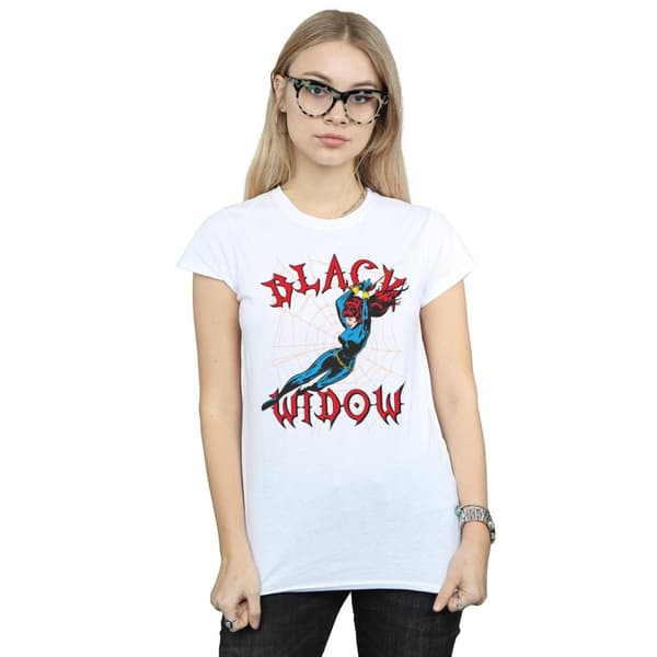 Marvel Black Widow Web - bomulls-T-shirt för kvinnor/damer