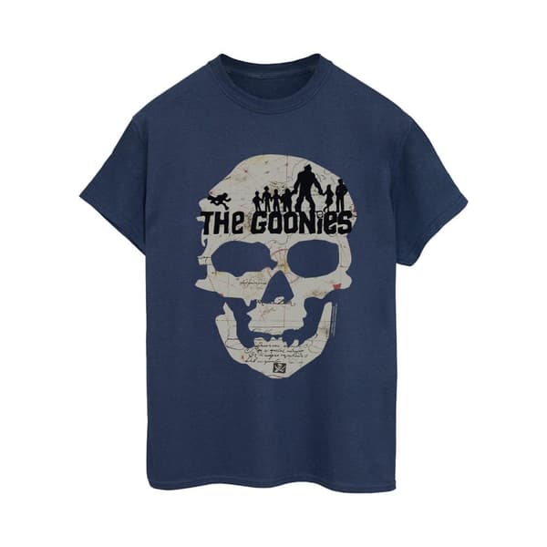 The Goonies Dam/kvinnor Map Skull Boyfriend T-shirt i bomull