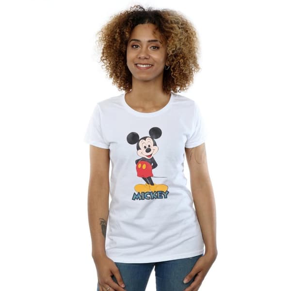 Disney Dam/Tjej Musse Pigg Retro Pose T-shirt i bomull