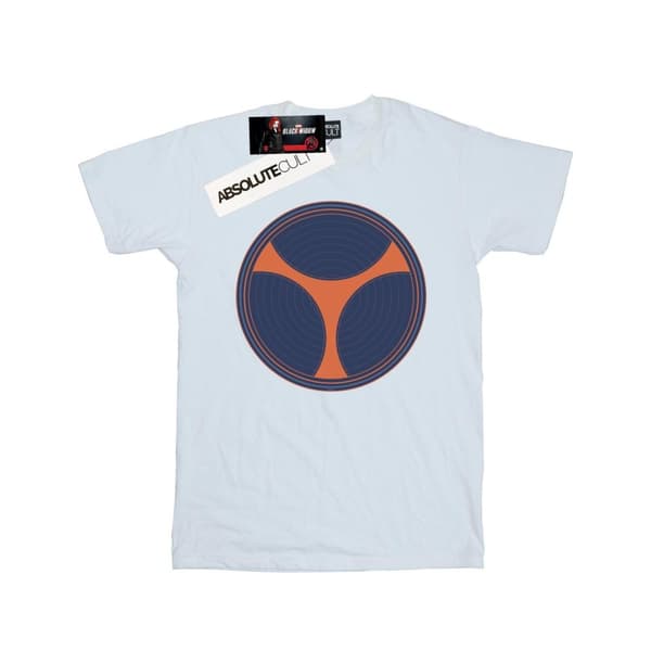 Marvel Black Widow Movie Taskmaster Distressed Shield T-shirt i bomull för flickor