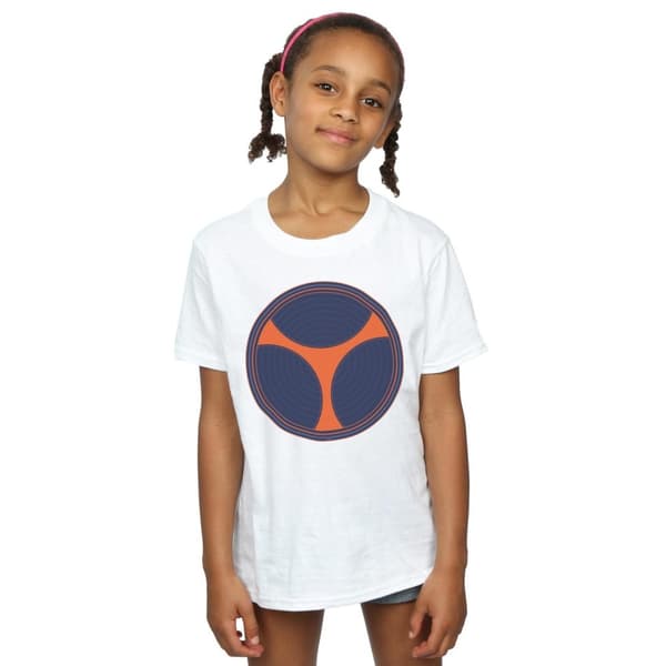 Marvel Girls Black Widow Movie Taskmaster Distressed Shield Cotton T-Shirt