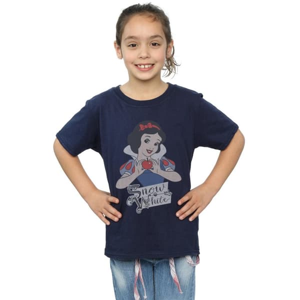 Disney Princess T-shirt i bomull med snövit och äpple för flickor