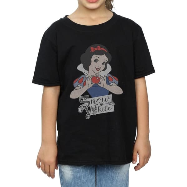 Disney Princess T-shirt i bomull med snövit och äpple för flickor