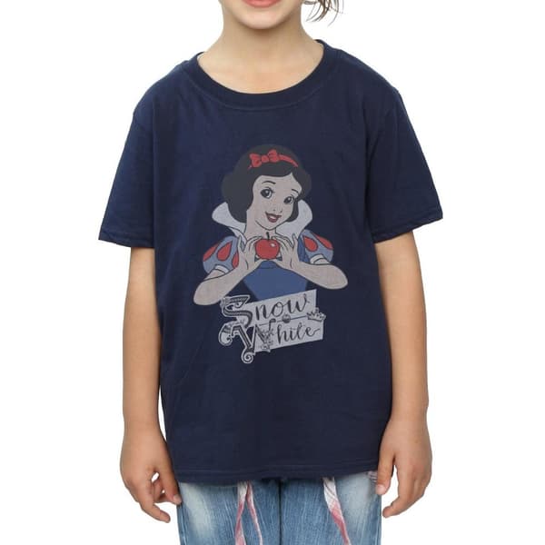 Disney Princess T-shirt i bomull med snövit och äpple för flickor