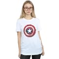 Miniatyrbild 2 av 3: Marvel Dam / Dam Captain America Splatter Shield Boyfriend T-shirt i bomull