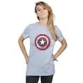Miniatyrbild 2 av 3: Marvel Dam / Dam Captain America Splatter Shield Boyfriend T-shirt i bomull
