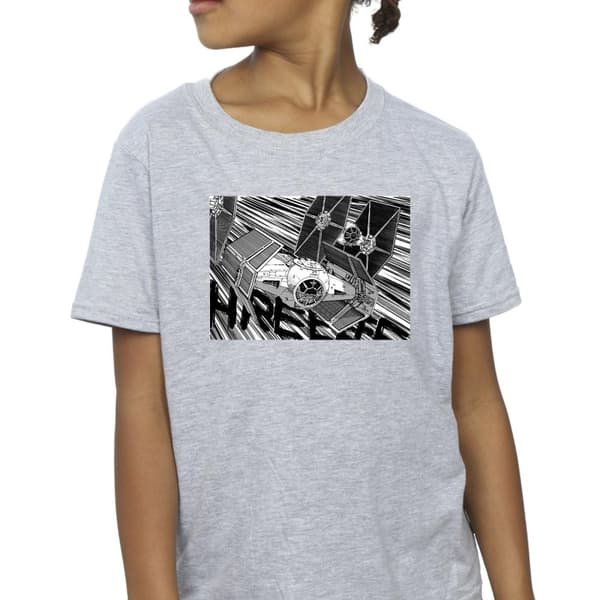 Star Wars Anime Plane T-shirt i bomull för flickor