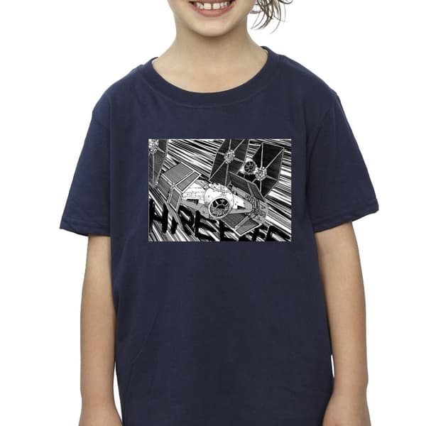 Star Wars Anime Plane T-shirt i bomull för flickor