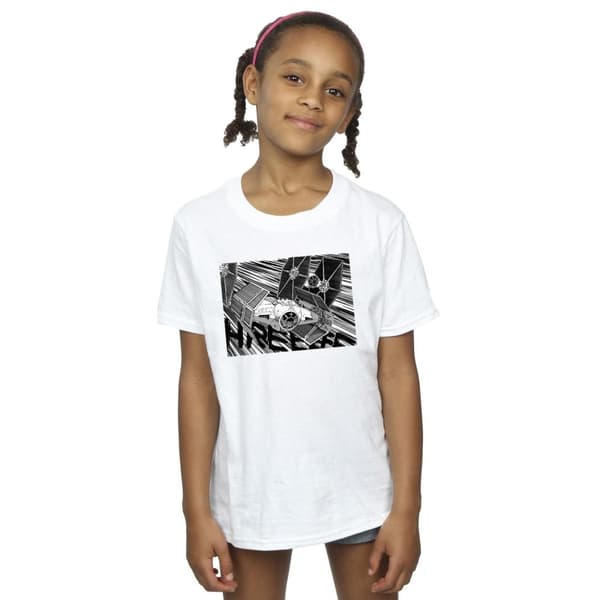 Star Wars Anime Plane T-shirt i bomull för flickor