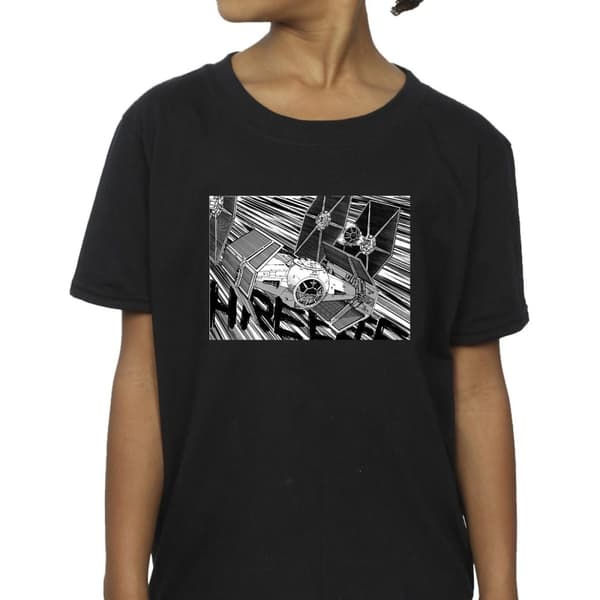 Star Wars Anime Plane T-shirt i bomull för flickor