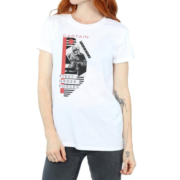 Star Wars Womens/Ladies The Last Jedi Captain Phasma Cotton Boyfriend T-Shirt