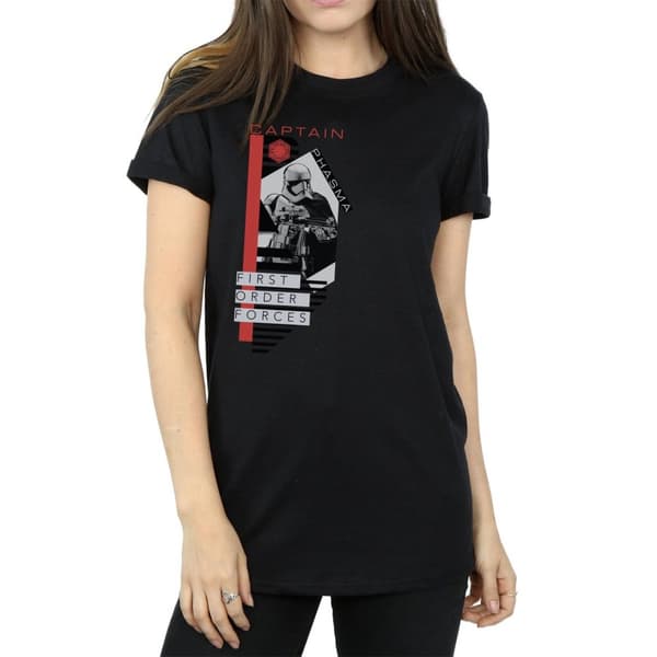 Star Wars Womens/Ladies The Last Jedi Captain Phasma Cotton Boyfriend T-Shirt