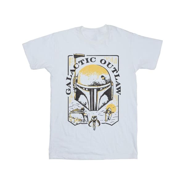 Star Wars: The Book Of Boba Fett Galactic Outlaw Distress T-shirt i bomull för flickor