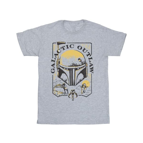 Star Wars: The Book Of Boba Fett Galactic Outlaw Distress T-shirt i bomull för flickor