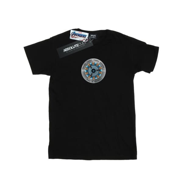 Marvel Mens Avengers Endgame Tony Stark Heart T-Shirt