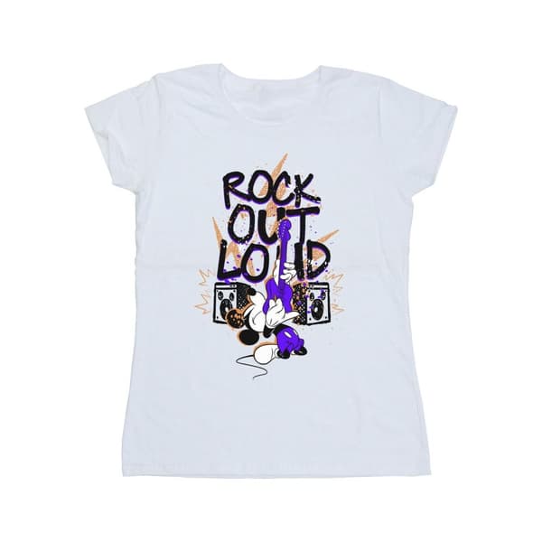 Disney Dam/Tjej Musse Pigg Rock Out Loud T-shirt i bomull