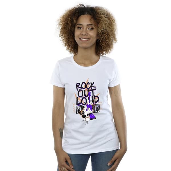 Disney Dam/Tjej Musse Pigg Rock Out Loud T-shirt i bomull