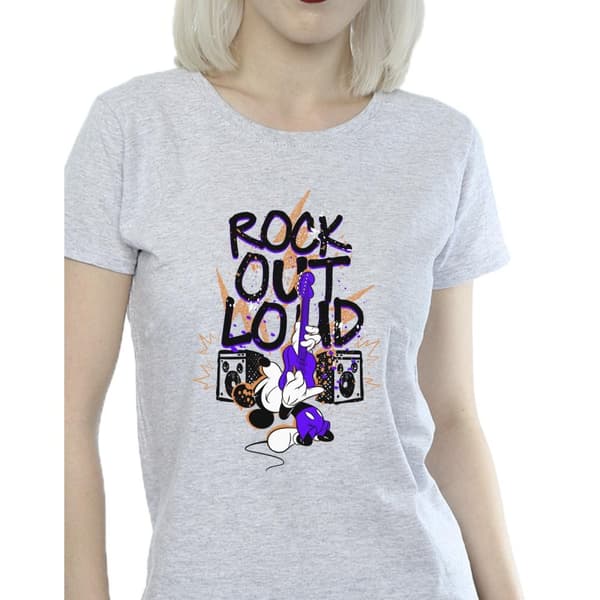 Disney Dam/Tjej Musse Pigg Rock Out Loud T-shirt i bomull