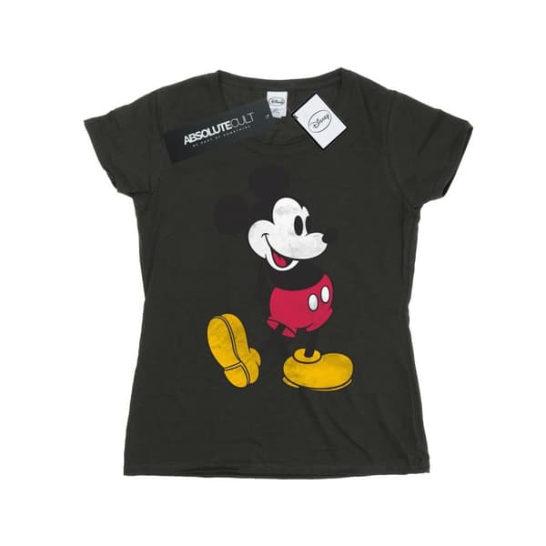 Disney Womens/Ladies Mickey Mouse Classic Kick Cotton T-Shirt