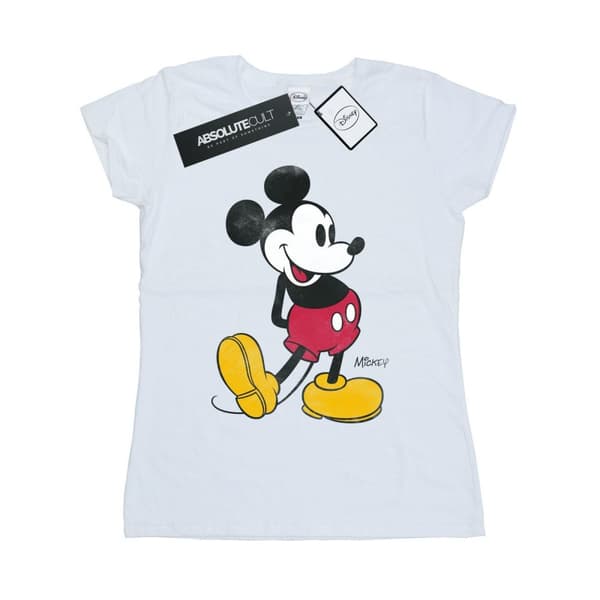 Disney Womens/Ladies Mickey Mouse Classic Kick Cotton T-Shirt