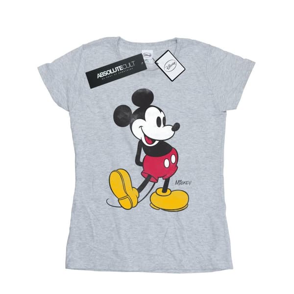 Disney Womens/Ladies Mickey Mouse Classic Kick Cotton T-Shirt