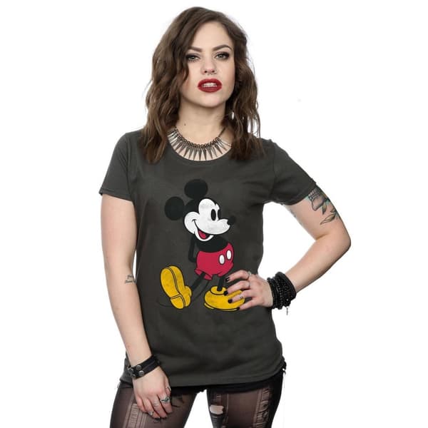 Disney Womens/Ladies Mickey Mouse Classic Kick Cotton T-Shirt